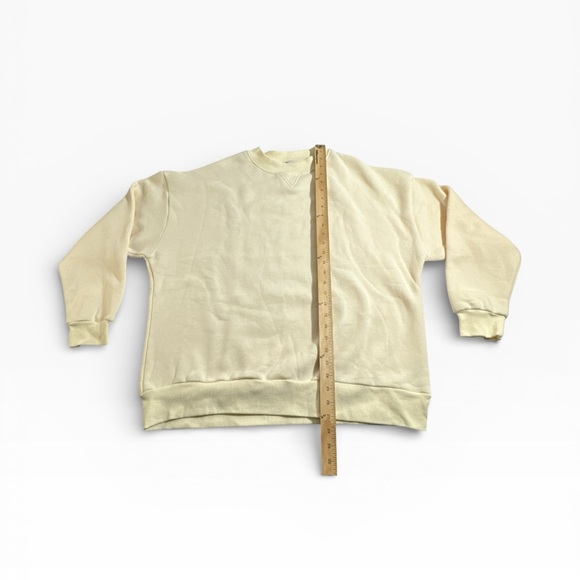 YLLW THE LABEL Let's Take A Trip Soon Crew Neck Sweatshirt Size Small Oversized - Picture 5 of 10